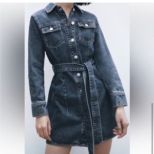 Zara Denim Mini Dress NWT
